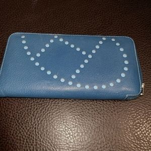 AUTH HERMES PORTEFEUILLE EVELYN ZIP Wallet